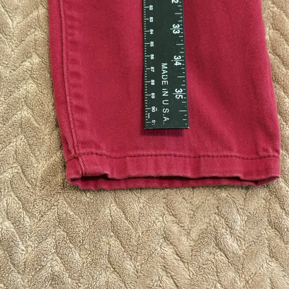 Style &Co Womens 6 Red Denim Stretch Mid Rise Skinny Jeans Streetwear Y2K Boho‎